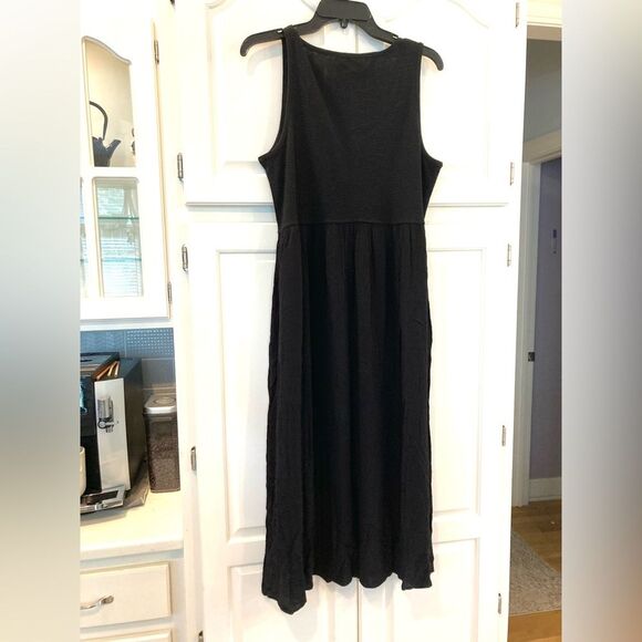Frye Cotton Rayon Mix Media Basic Witchy Sleeveless Maxi Dress with Pockets XL - Picture 3 of 9